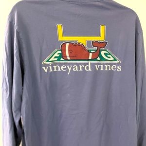 Vineyard vines classic long sleeve football themed graphic shirt size medium